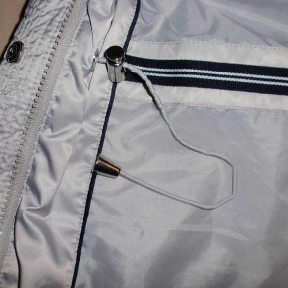 Nautica Silver Gray Quilted Puffer Jacket Removable Hood Sz S - Picture 14 of 16